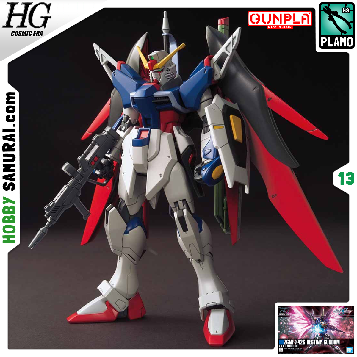 Купить Destiny Gundam HGCE 1/144 (Bandai) сборная модель, Гандам аниме  HS000096 в интернет магазине Hobby Samurai