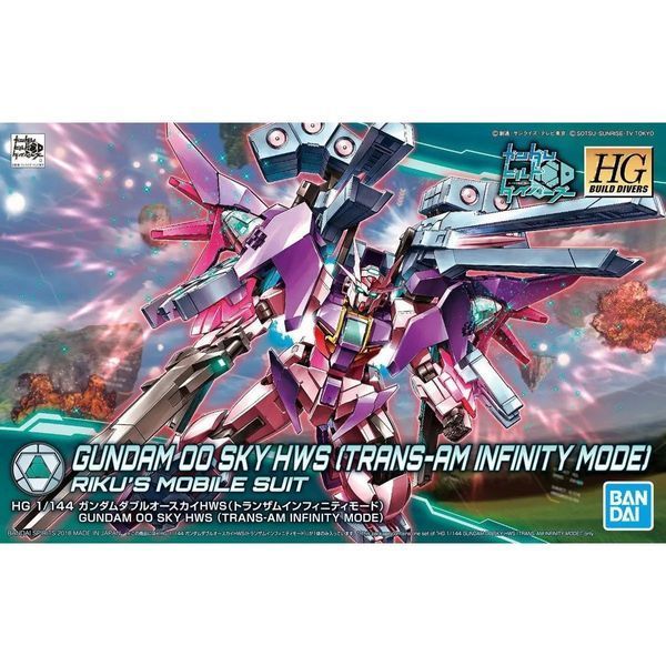 Gundam 00 Sky HWS (Trans-Am Infinity Mode) HG 1/144 (Gundam Build Divers) сборная модель - Bandai, Gunpla HS001274 фото