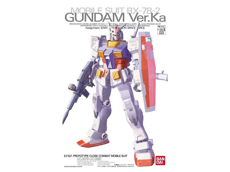 RX-78-2 Gundam Ver. Ka MG 1/100 (Bandai) збірна модель, Гандам аніме HS000338 фото