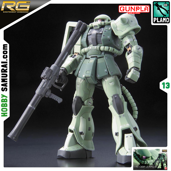 MS-06F Zaku II Gundam RG 1/144 (Bandai) збірна модель, Гандам аніме HS000049 фото