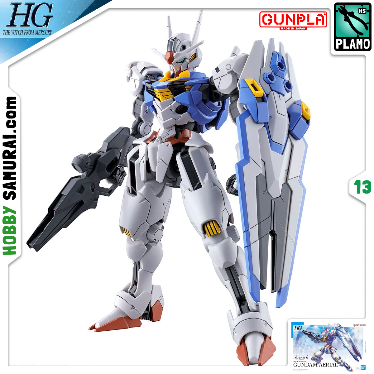 Купить Aerial Gundam HG 1/144 (Bandai) сборная модель, Гандам аниме  HS000069 в интернет магазине Hobby Samurai