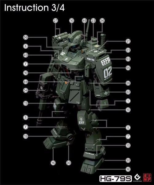 1/144 НG GM Spartan Gundam, водні декалі EVO - флуоресцент HS001041 фото