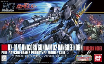 Unicorn Gundam 2 Banshee Norn (Unicorn Mode) 1/144 HG (Bandai) збірна модель, Гандам аніме HS000844 фото