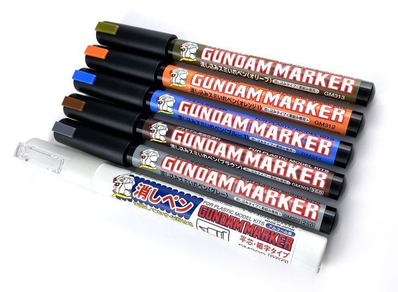 Gundam Marker set, Pour Type &ndash; выделение линий (капиллярный) &ndash; Mr. Hobby HS000059 фото