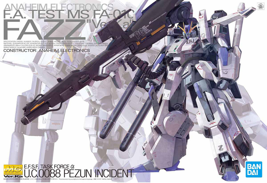 Збірна модель Bandai FAZZ Ver. Ka MG 1/100 (Gundam Sentinel) - Gunpla HS000460 фото