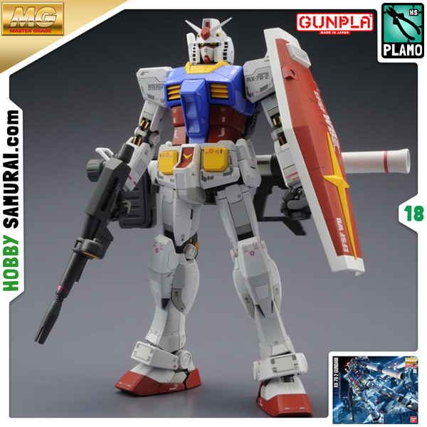 RX-78-2 Ver. 3.0 Gundam MG 1/100 (Bandai) збірна модель, Гандам аніме HS000161 фото